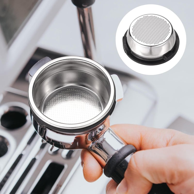 Sinbana 2pcs Double Cup Coffee Filter Basket Compatible with Ninja Luxe Cafe ES601 ES701, Stainless Steel Coffee Pressurized Porous Filter Reusable Portafilter Basket for Ninja Luxe Cafe Accessories - Image 3
