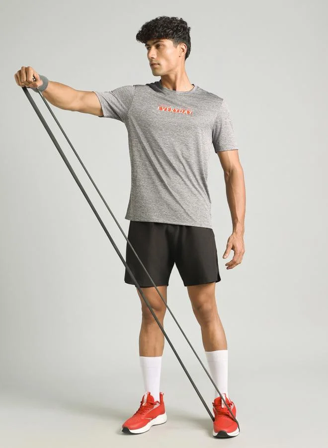 Cult Men Dark Grey Slogan Training T-Shirt