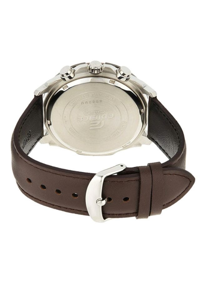 CASIO Men's Leather Chronograph Wrist Watch EFR 539L-7A  - Image 2