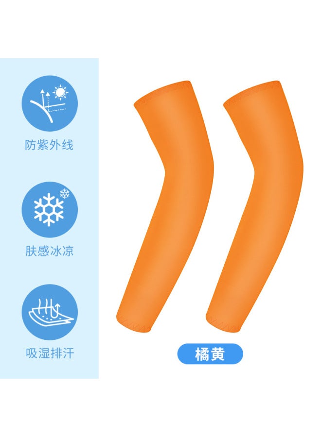 Summer Thin Children's Sunscreen Sleeves Outdoor Sports Breathable High Elastic Children's Ice Sleeves Sunshade Quick-drying Ice Silk Arm Protector
