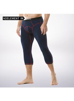Generic Mens Fleece-lined Warm Leggings Autumn Winter Stretch Dark gray  - Image 5