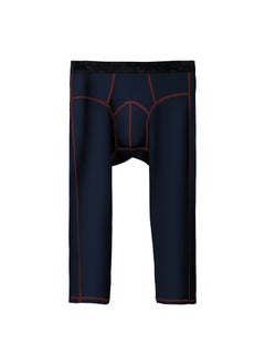 Generic Mens Fleece-lined Warm Leggings Autumn Winter Stretch Dark gray  - Image 2