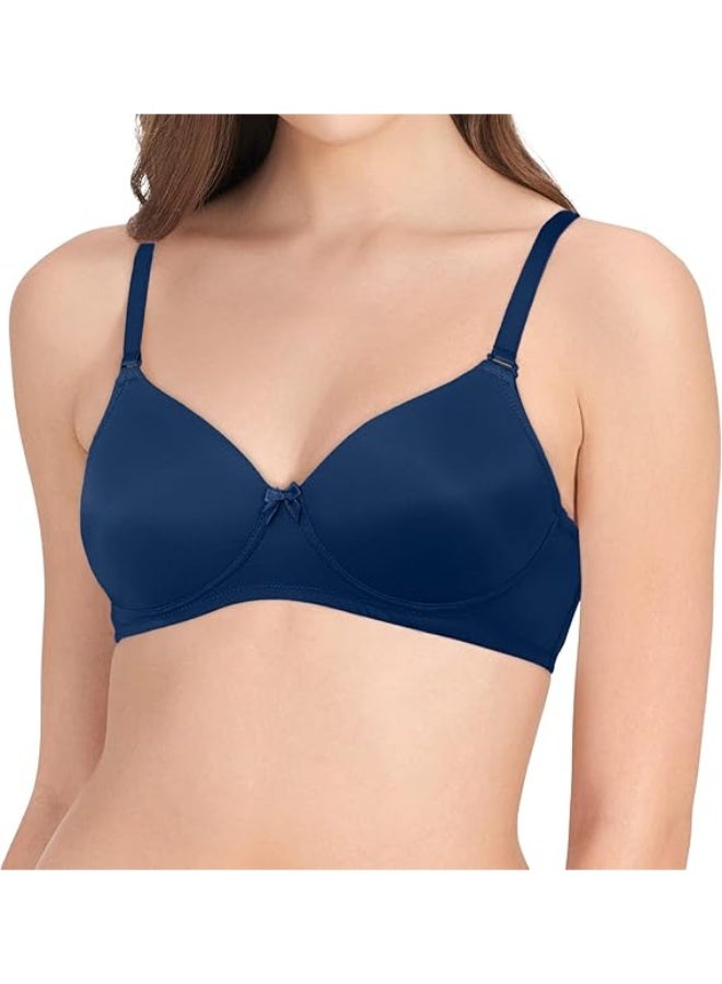 لوف بيل Padded Wirefree Nylon Tshirt Bra - Soft Pad Everyday Bra - Image 1