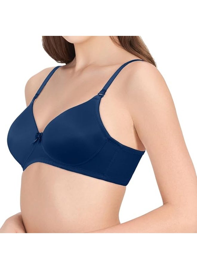 لوف بيل Padded Wirefree Nylon Tshirt Bra - Soft Pad Everyday Bra - Image 2