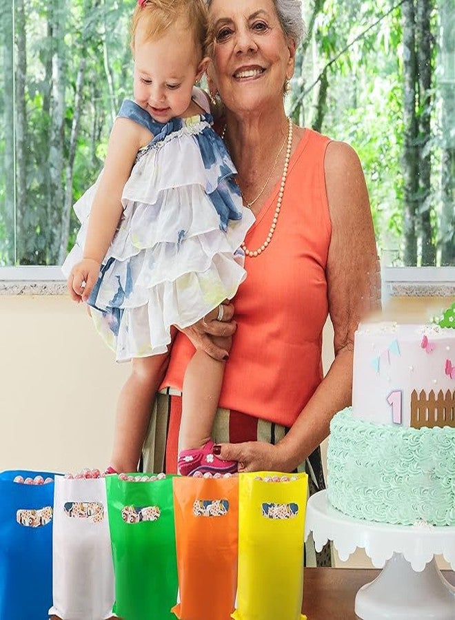 TOSPARTY Plastic Gift Bags Candy Bags are Sturdy and Durable Party Assorted Plastic Candy Bag Gift Bag (Colorful) - Image 5