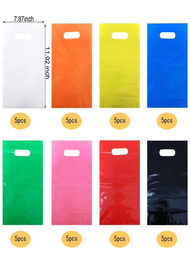 TOSPARTY Plastic Gift Bags Candy Bags are Sturdy and Durable Party Assorted Plastic Candy Bag Gift Bag (Colorful) - Image 2