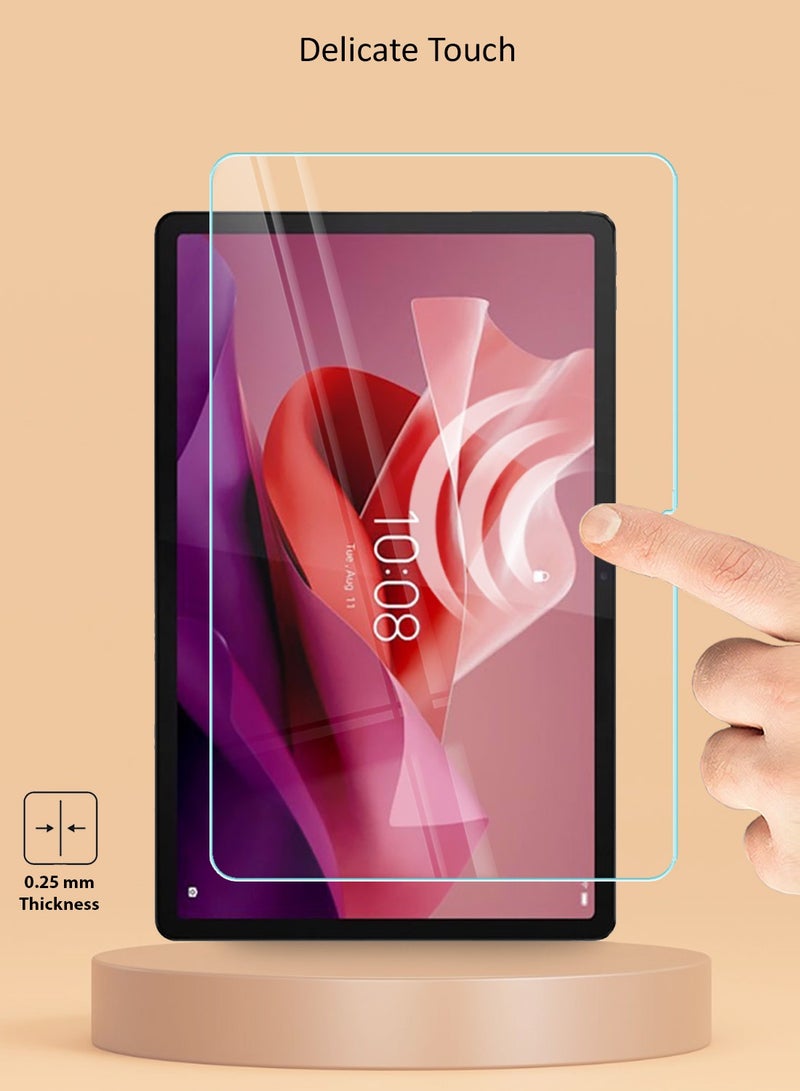 Techie حماية شاشة زجاجية مقسّاة HD لجهاز Lenovo Tab P12 2023 بحجم 12.7 إنش - مضادة للانعكاس ومضادة للفقاعات بصلابة 9H وسمك 0.33 مم وحواف مدورة وسهلة التركيب - Image 4