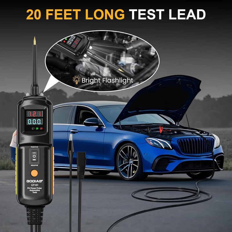 GODIAG GT101 Power Circuit Probe Tester - Auto Short Circuit, Relay Fuse Tester, Voltage Tester for 6V-40V DC Systems - Image 5