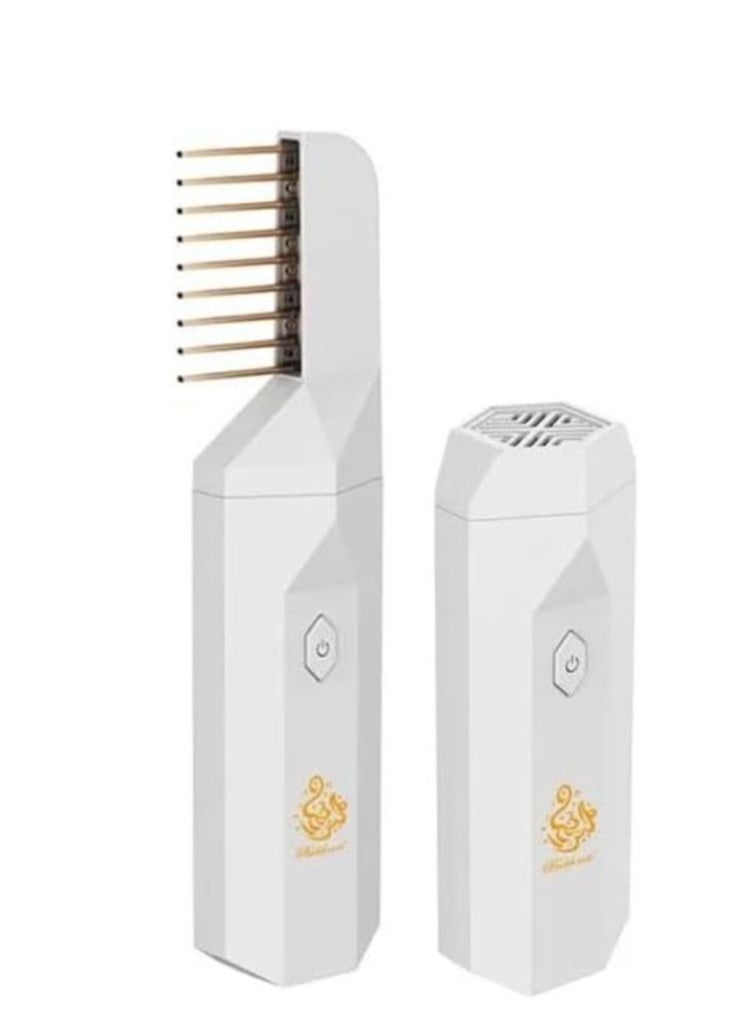 Prime by javaudan USB Rechargeable Comb Electric Bakhoor Luxury Incense Burner B26 White  - Image 1