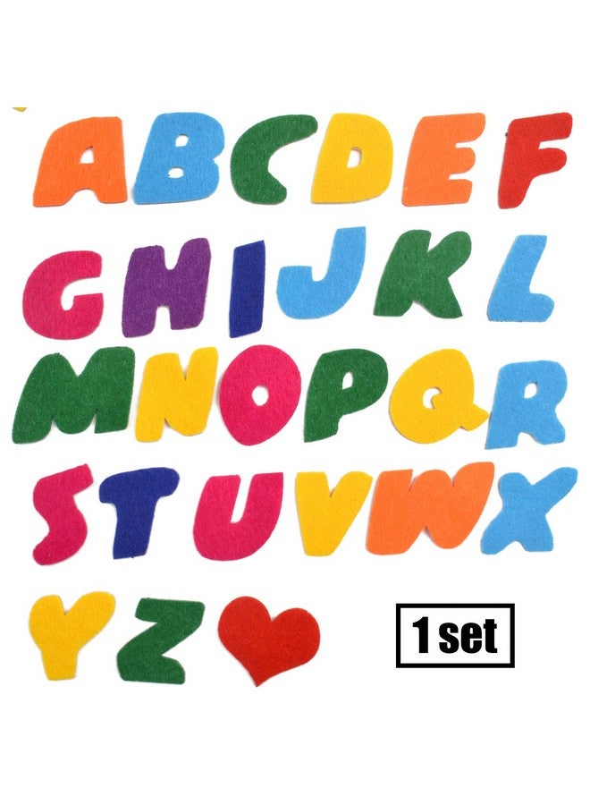 Aylifu Felt Letter Stickers 104 Pcs Assorted Colors Self Adhesive Letters Felt Alphabet Stickers A Z With 4Pcs Heart Stickers For Kids Decoration Arts And Crafts - Image 4