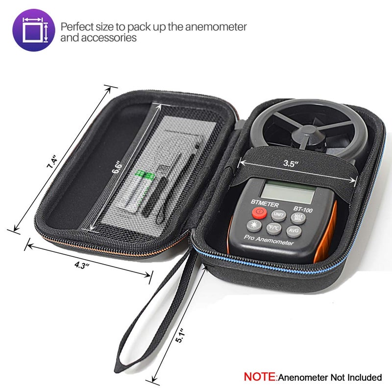 BTMETER Hard Travel Case Bag for Protect BT-100 Series Handheld Anemometer - Image 5