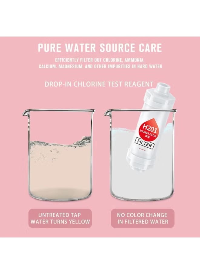 رأس فلتر دش بفيتامين سي مع رائحة الفراولة - مُنعم للماء العسر للشعر والبشرة، رأس دش معطر لإزالة الكلور، فلتر مرطب لحمام السبا - Image 4