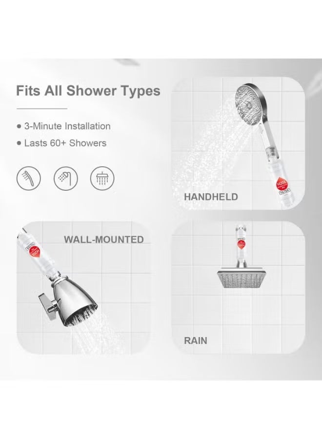 رأس فلتر دش بفيتامين سي مع رائحة الفراولة - مُنعم للماء العسر للشعر والبشرة، رأس دش معطر لإزالة الكلور، فلتر مرطب لحمام السبا - Image 5