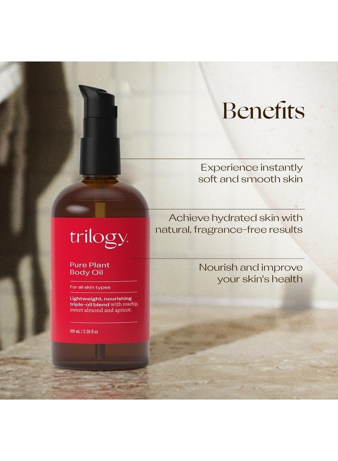تريلوجي زيت الجسم تريولوجي بيور بلانت، مزيج مغذي لبشرة ناعمة، 3.38 أونصة سائلة - Image 3