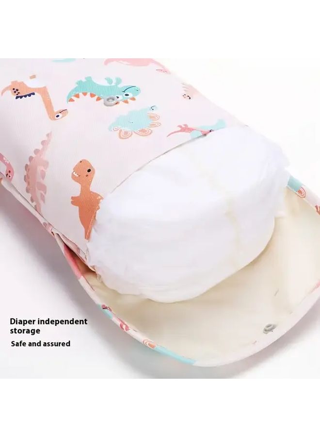 Little Yellow Duck Print Waterproof Diaper Bag Portable Insulated Storage Pouch With Multiple Compartments For Strollers Travel - Image 5