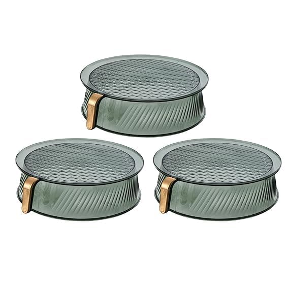 VPGS VPGS Multifunctional Vegetable Cover, Food Storage Container, Modern and Stackable, 32 x 8 cm, Green, Multilayer, Great Sealed  - Image 1