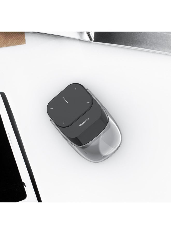 Cheerdots2 Smart AI Magnetic Split Air Mouse Wireless Charging Bluetooth Dual-Mode Free Switching Mouse-Specification:Recording Model (black)  - Image 3