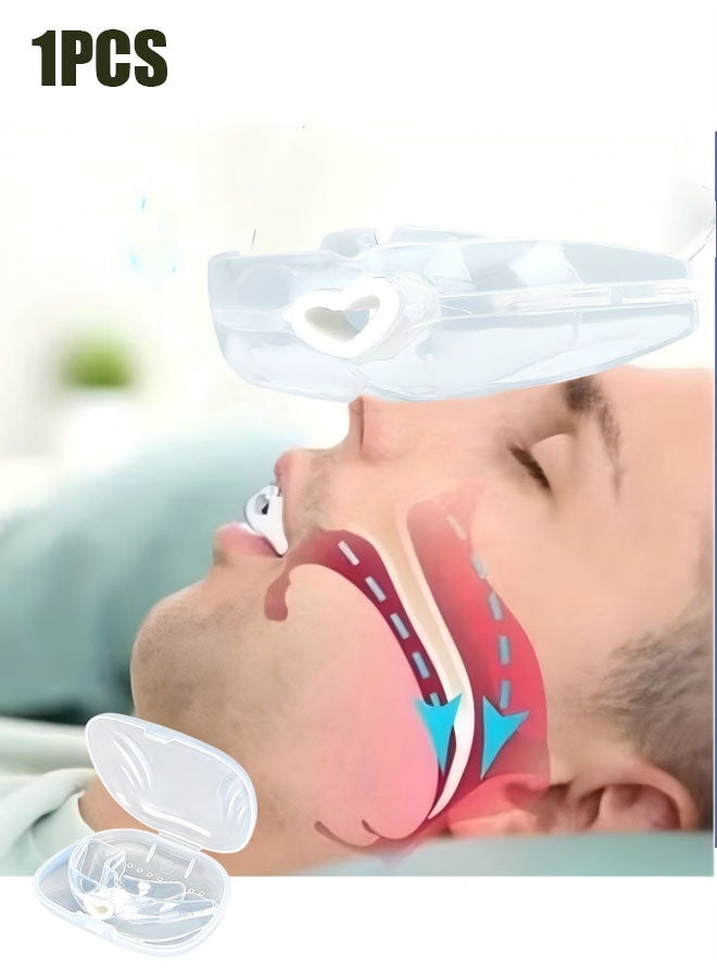 Happy D Anti Snore Devices Snore Stopper Mouthpiece, Anti Snore Braces Anti Snoring Solution, Sleep Aid Night Mouth Guard for Grinding Teeth And Stop Snoring for Adults Women Men Sleep - Image 1