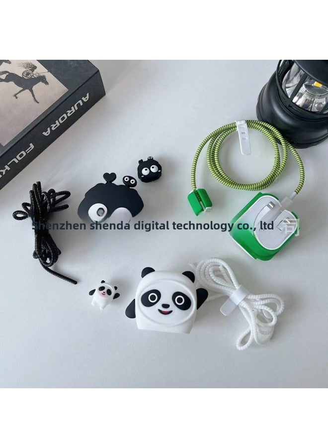 Suitable For Apple 18w Charger Protective Cover Barpene Charging Head Protective Cover 20W Protective Cover Data Line Protective Cover-Specifications:166. Papa MiqiCharger Protective Case-4 Piece Set  - Image 4