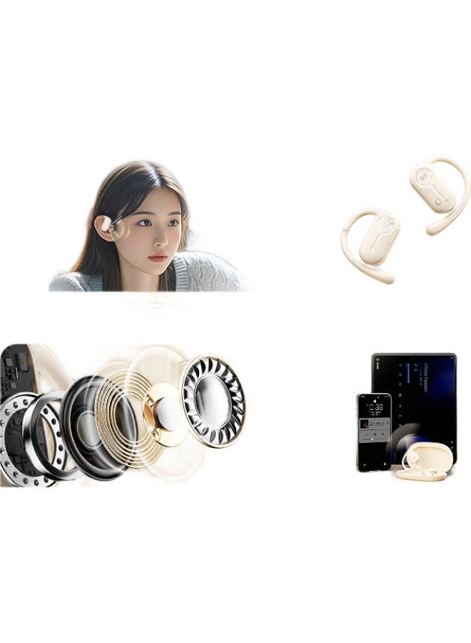 iKF Ego Open-Ear Bluetooth Wireless Earphones Conduction Directional Sound Sports Running App Smart Connection Compatible With Apple Huawei - Athens Black - Image 1