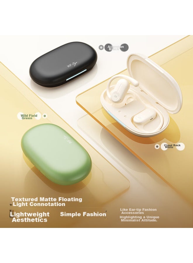 Ikf Ego Open-ear Bluetooth Wireless Earphones Conduction Directional Sound Sports Running App Smart Connection Compatible With Apple Huawei - Athens Black - Image 4