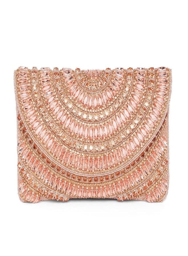 Aheli Copper Beaded Clutch Purses Handmade Evening Handbags Gift for Women's Weddings, Parties, and Bridal Events - Image 1