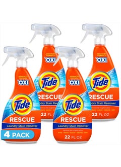 Tide Laundry Stain Remover with Oxi, Rescue Clothes, Upholstery, Carpet and more from Tough Stains, Stain Treater, 22 Fl Oz (Pack of 4)  - Image 1