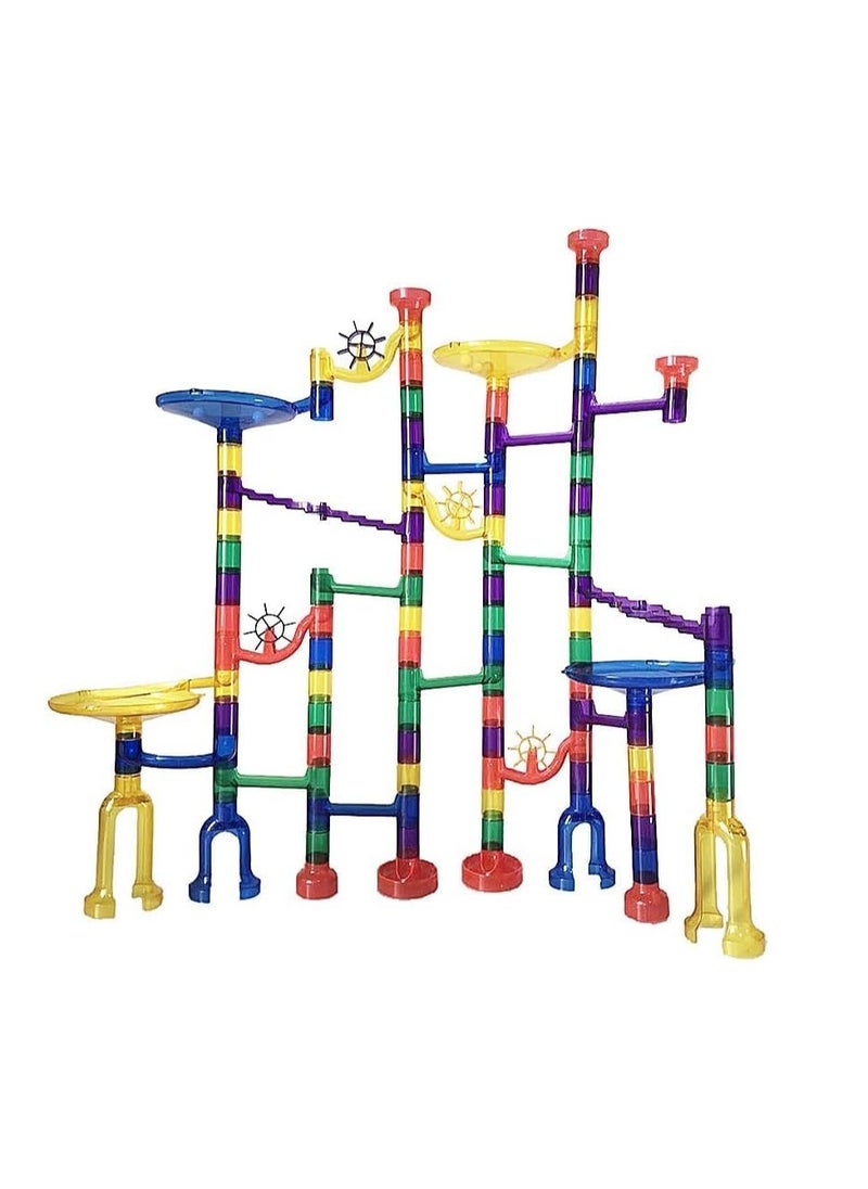 Dubkart Marble Run Building Blocks Toy For Kids 122 Pieces Multicolour  - Image 1