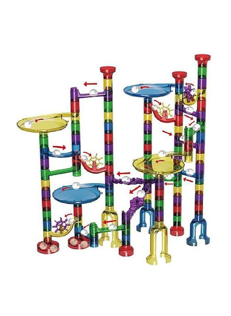 Dubkart Marble Run Building Blocks Toy For Kids 122 Pieces Multicolour  - Image 4