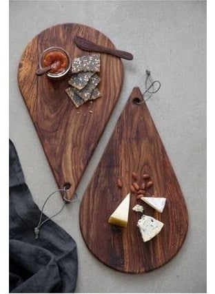Atölyesi Ahşap Workshop Wooden Walnut Tree Drop Presentation Board Wooden Serving Plate 