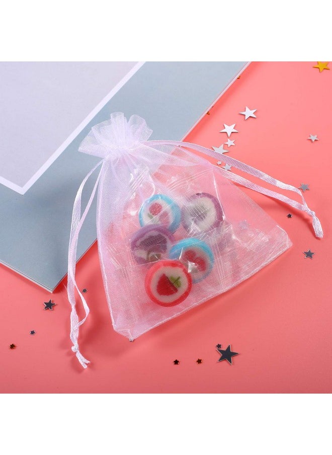 Mudder - 50 Pack Organza Gift Bags Wedding Party Favor Bags Jewelry Pouches Wrap 4 X 4.72 Inches (White) - Image 1