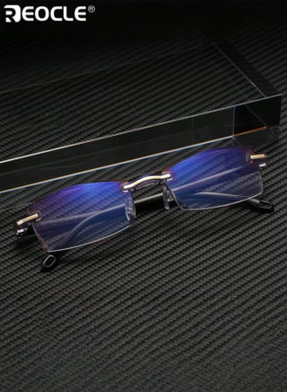 Reading Glasses HD Anti-Blue Diamond Cut Edge Frameless Reading Glasses Computer Reader for Men Women - view 2