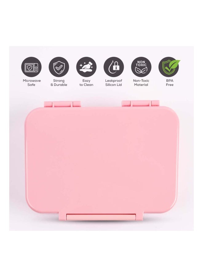 Cocobee Tritan Bento Lunch Box, 4 Compartments- Pink - Image 3