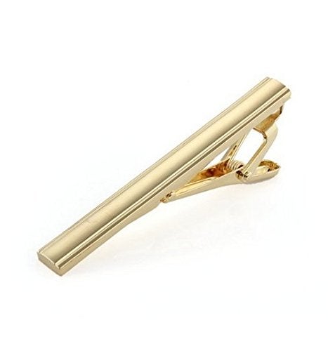 Wowlife Tie Clips for Men Gold Necktie Tie Bar Clasp Clip Practical Decor (Gold) - Image 3