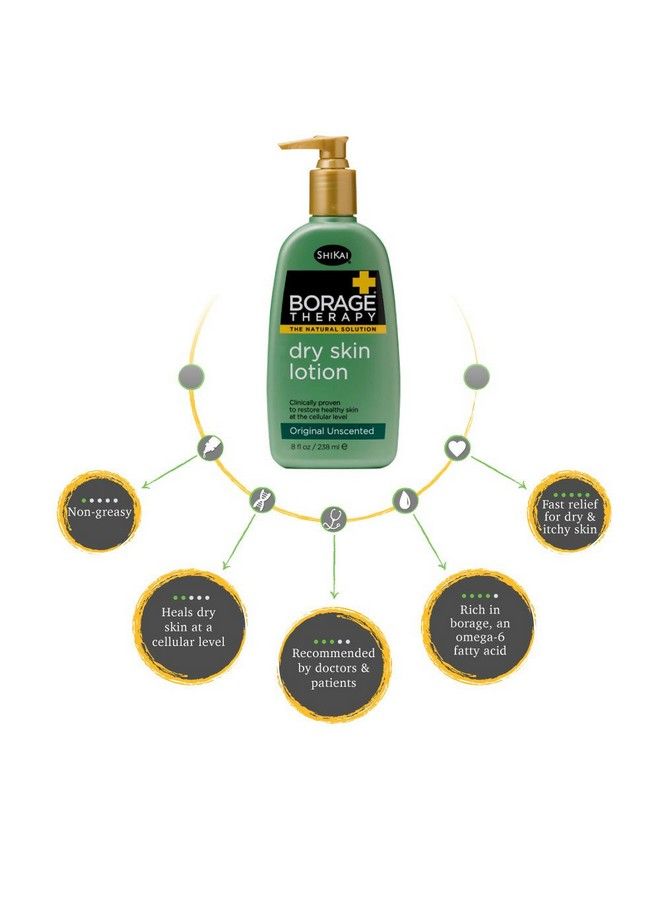 SHIKAI Skikai Borage Therapy Dry Skin Lotion Body Moisturizer (16 Oz) Unscented Skincare ; Hydrating Lotion For Dry Hands & Body ; With Oatmeal & Shea - Image 5