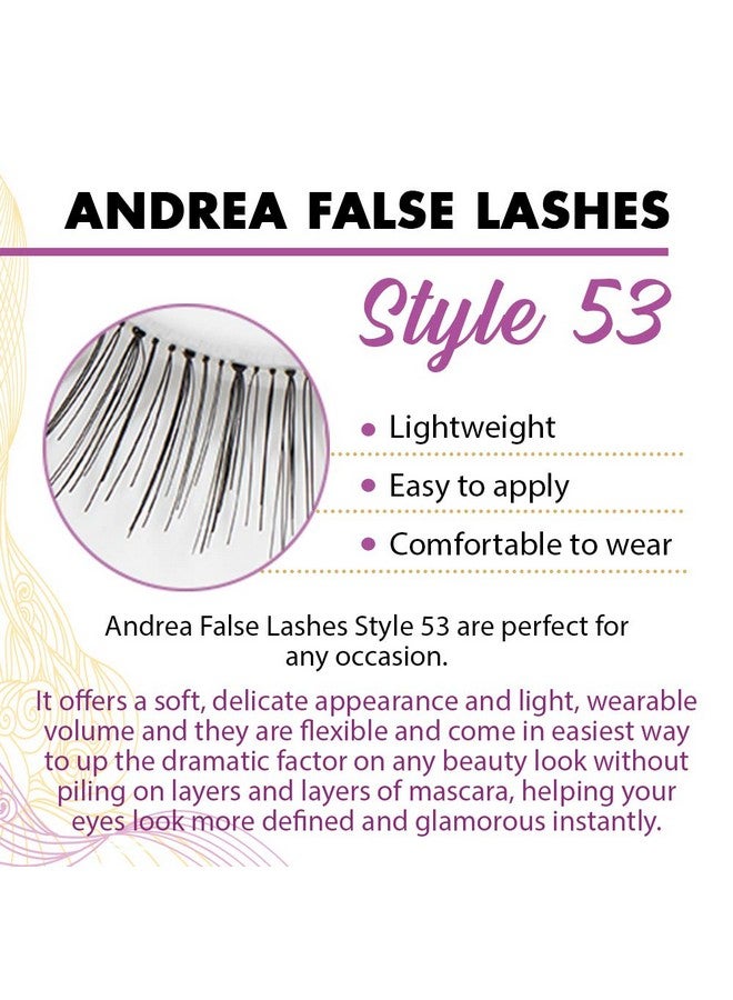 Andrea False Lashes Style 53 Black 4 Pairs - Image 4
