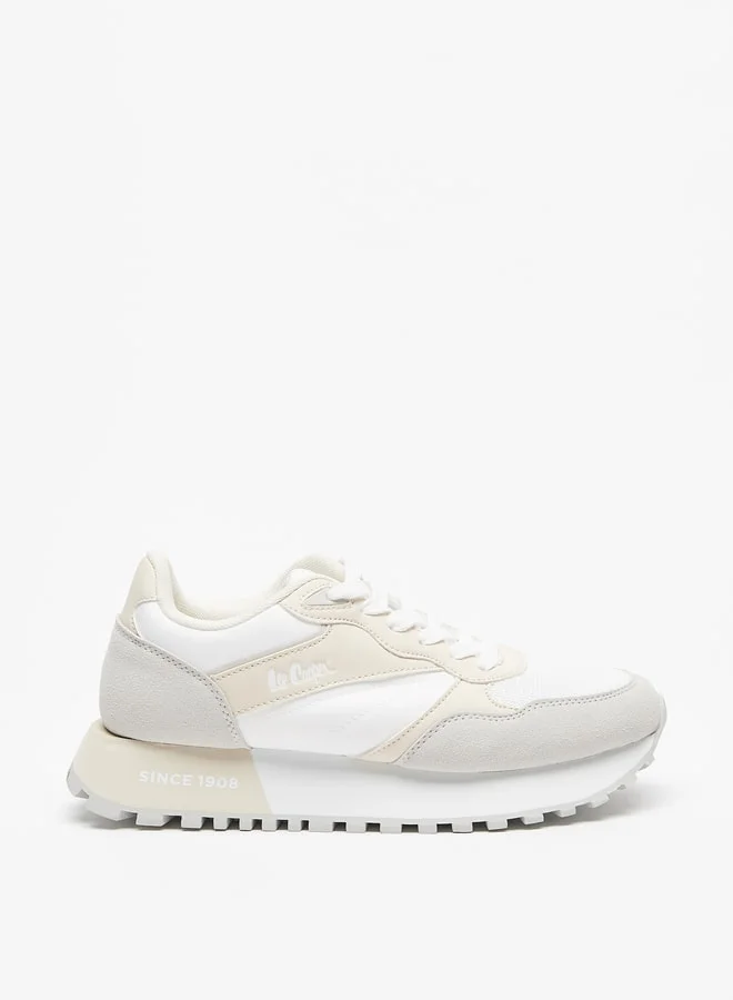 Lee Cooper Women's Colourblock Low Ankle Sneakers with Lace-Up Closure