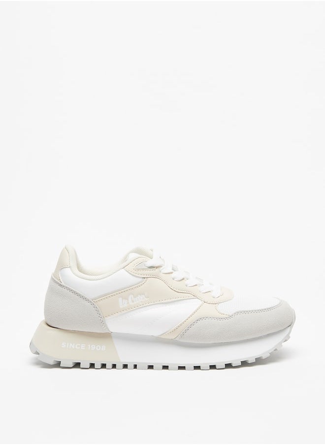 Lee Cooper Women's Colourblock Low Ankle Sneakers with Lace-Up Closure  - Image 3