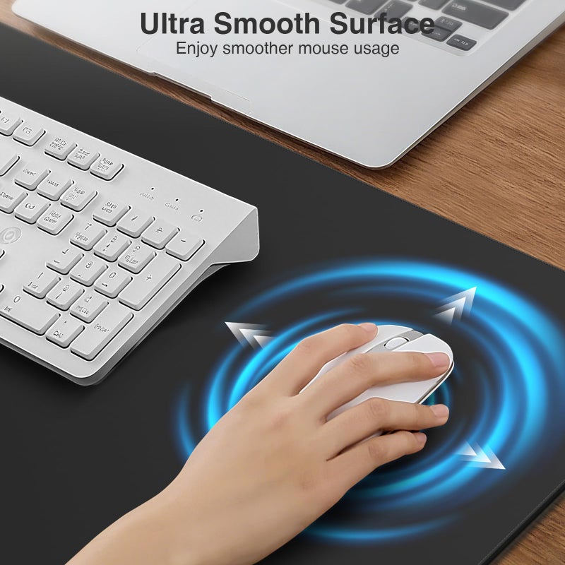 abc.mat Mouse Pad with Magnetic Wireless Charger, 31.5"x15.8" Large Gaming Desk Mat, Non-Slip Base, Waterproof Ultra-Smooth Keyboard Pad for Gamer, Office & Home, Black - Image 5