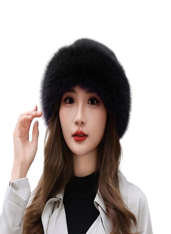 BSYLOO Thickened Faux Fur Warm Hat, Luxurious Women’s Faux Mink Mongolian Hat, Versatile New Winter Beret for Women Girls Black - Image 1