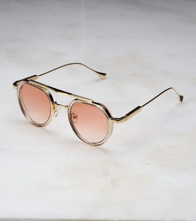  اكسبليست باوتس نظارات شمسية أنيقة للجنسين من إكسبليست بوتس بتدرج ذهبي شفاف