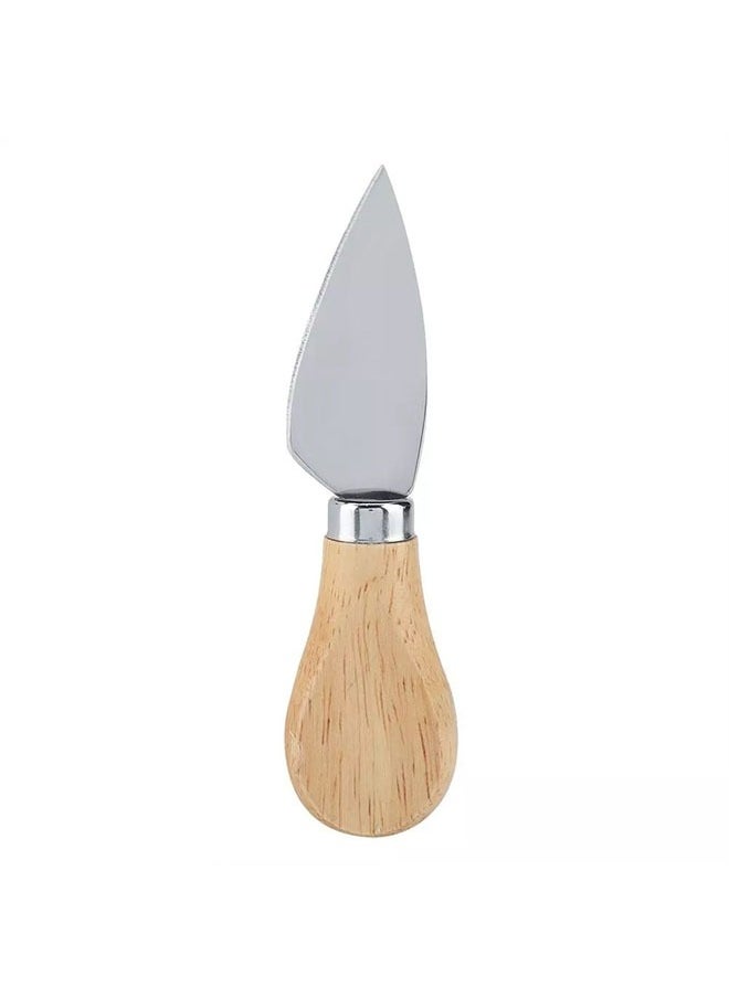 Generic - 2-Piece Heart Shape Cheese Knife With Wooden Handle Silver/Brown - Image 1