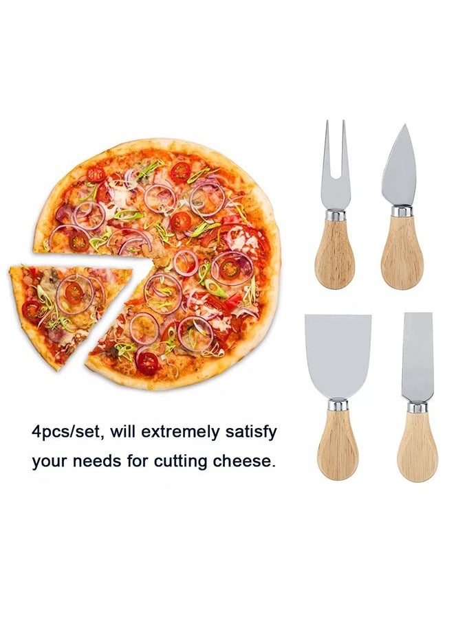 Generic - 2-Piece Heart Shape Cheese Knife With Wooden Handle Silver/Brown - Image 1