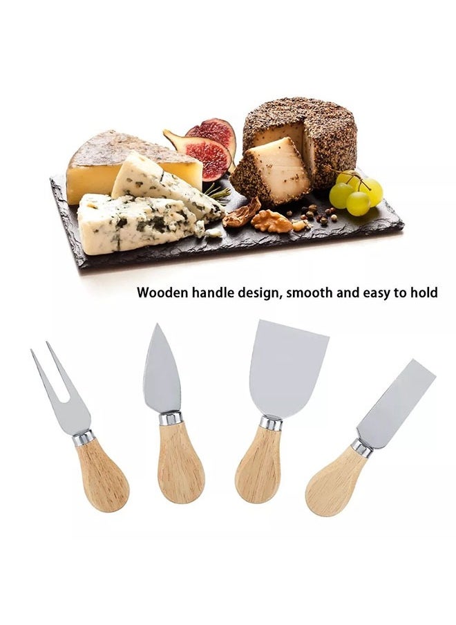 Generic - 2-Piece Heart Shape Cheese Knife With Wooden Handle Silver/Brown - Image 1