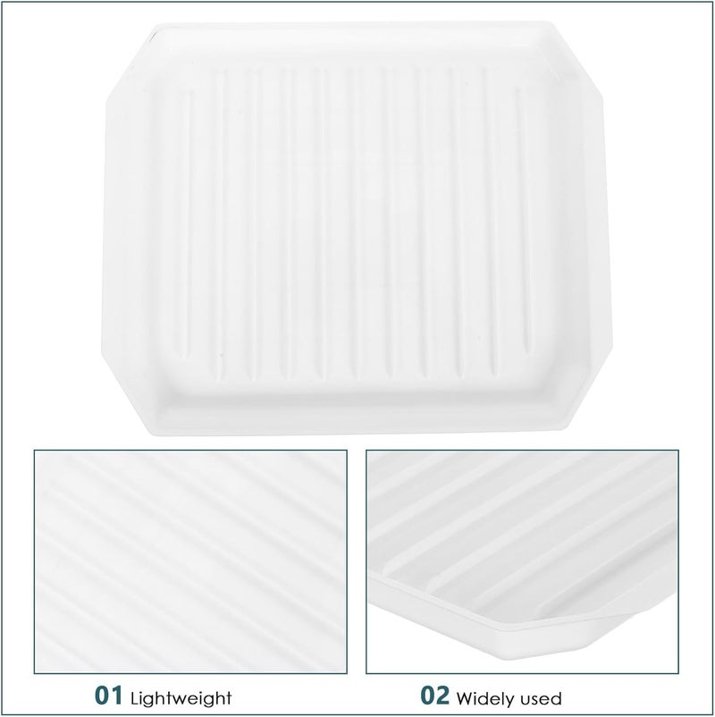 Microwavable Bacon Tray Set 3pcs Medium White Nonstick Microwave Bacon Cooker Pan and Vegetable Cooking Dishwasher Safe - Image 3