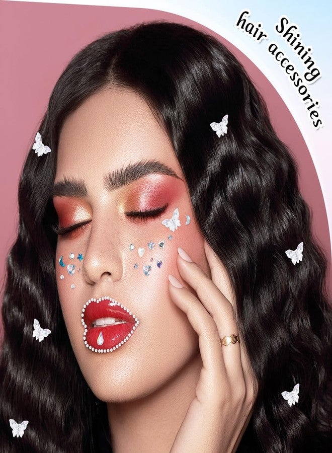 ماي كرييت ملصقات أحجار الوجه من MAYCREATE®، ملصقات جواهر للشعر والوجه والعين، ملصقات أحجار الراين ذاتية اللصق، إكسسوارات حفلات الرقص للأطفال والنساء - Image 5