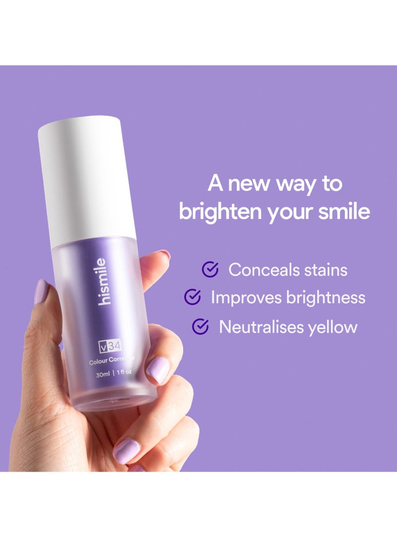 HiSmile 2 pieces Hismile v34 Colour Corrector, Purple Teeth Whitening, Tooth Stain Removal, Teeth Whitening Booster, Purple Toothpaste, Colour Correcting, Hismile V34, Hismile Colour Corrector, Tooth Colour C - Image 3