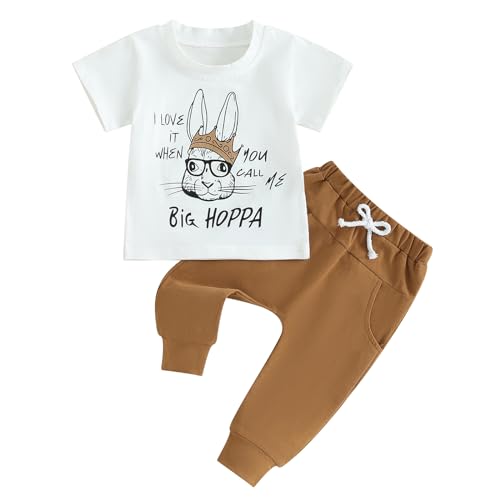 Gureui My First Easter Toddler Baby Boy Outfit 12-18 Months Crewneck Short Sleeve T-Shirt Top Pants Infant Summer Clothes - Image 1