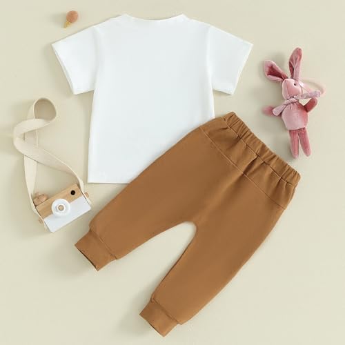 Gureui My First Easter Toddler Baby Boy Outfit 12-18 Months Crewneck Short Sleeve T-Shirt Top Pants Infant Summer Clothes - Image 4