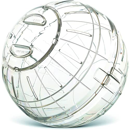 SAVIC Runner Exercise Ball for Small Pets – 12cm Transparent Hamster Ball for Guinea Pigs, Mice, Gerbils, Kittens & Small Dogs Safe & Fun Workout Toy for Active Playtime Indoors - Image 1